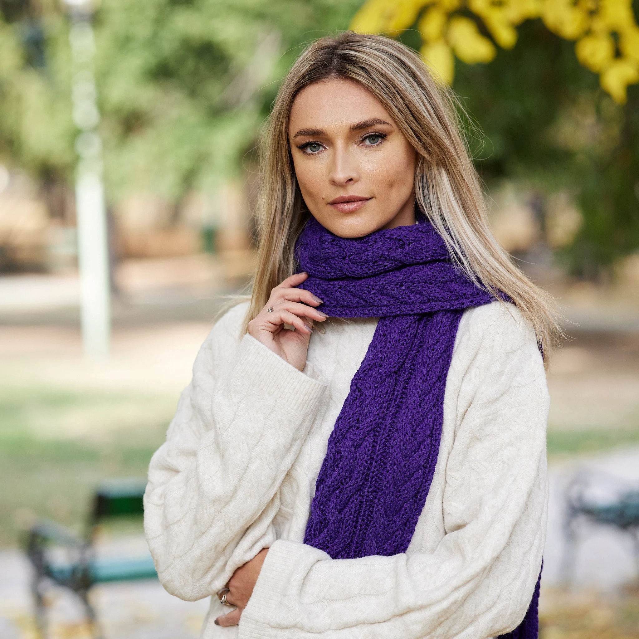 Purple scarf deals